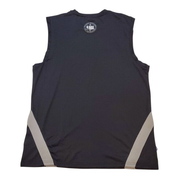 NBA SZ Large Men's Spin the Block Basketball Tank & Shorts Set Black Gray White - Picture 4 of 13